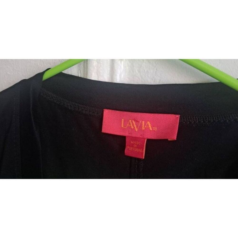 Lavia Womens xlarge longsleeve lightweight puff sleeve blouse top black - Picture 5 of 7
